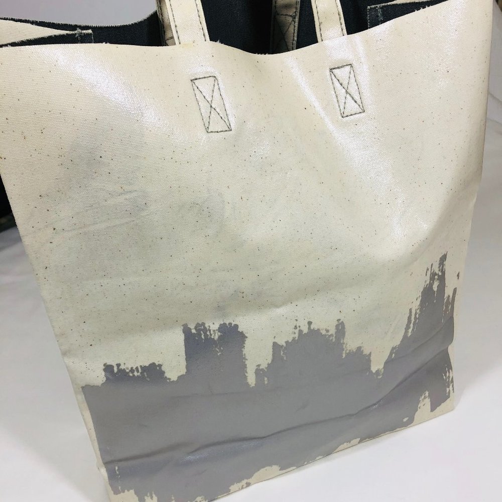 Puzzle Laminated Cotton Canvas Painter's Tote Reusable Shopper Bag
